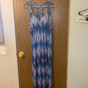Maxi dress with braided back detail